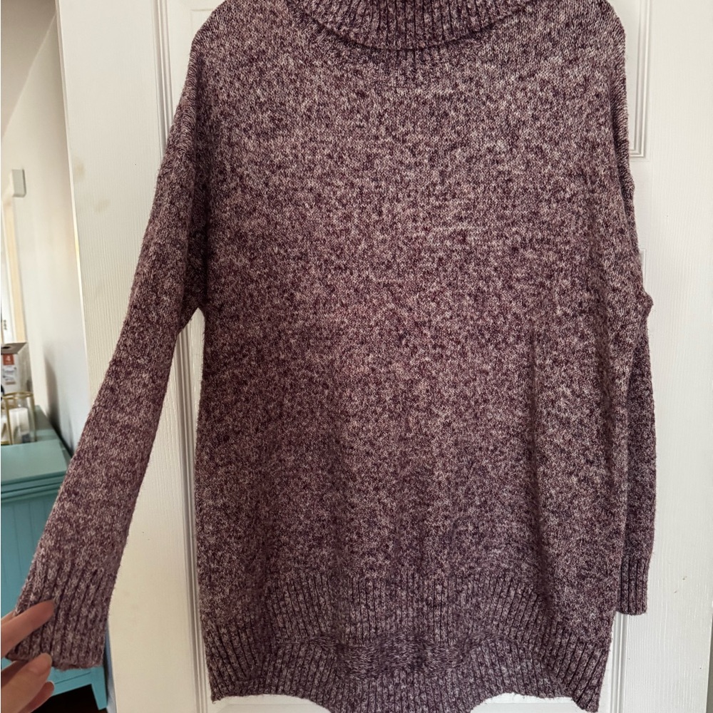 Old Navy Purple Cowl Neck Sweater Cozy Knit